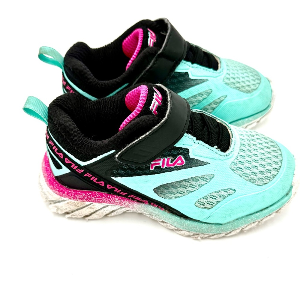 Fila Kids'‎ Turquoise and Pink Sneakers